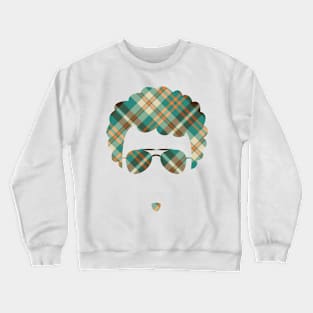 Plaid Head Silhouette Crewneck Sweatshirt